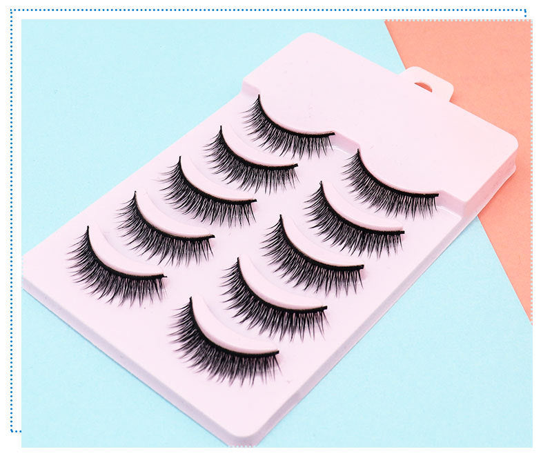 Natural Short Cross False Eyelashes Handmade Fake Eye Lashes Makeup USA Natural Short Cross False Eyelashes Handmade Fake Eye Lashes Makeup USA
